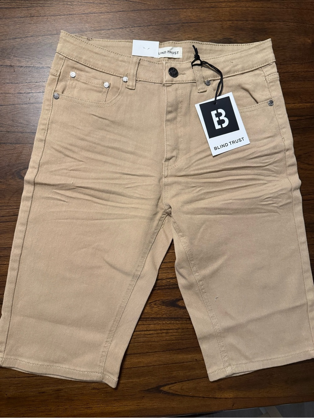 Men's Tan Jean Shorts